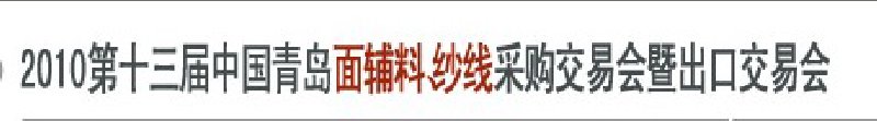 2010第十三屆中國(guó)青島國(guó)際面輔料、紗線采購交易會(huì)暨出口交易會(huì)